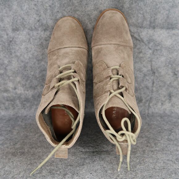 Rampage Shoes Womens 7.5 Booties Wedge Fashion Classic Comfort Chukka Lace Up - Picture 7 of 13